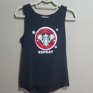 H&M Black Graphic Tank Top Size Small